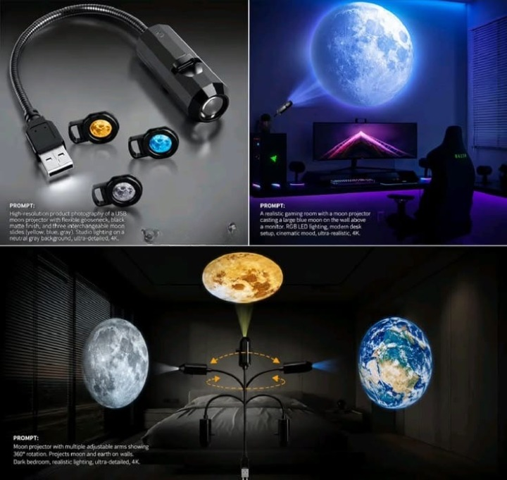 USB Moon & Earth Projector Light.